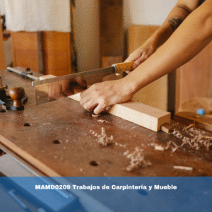 MAMD0209 Trabajos de Carpintería y Mueble